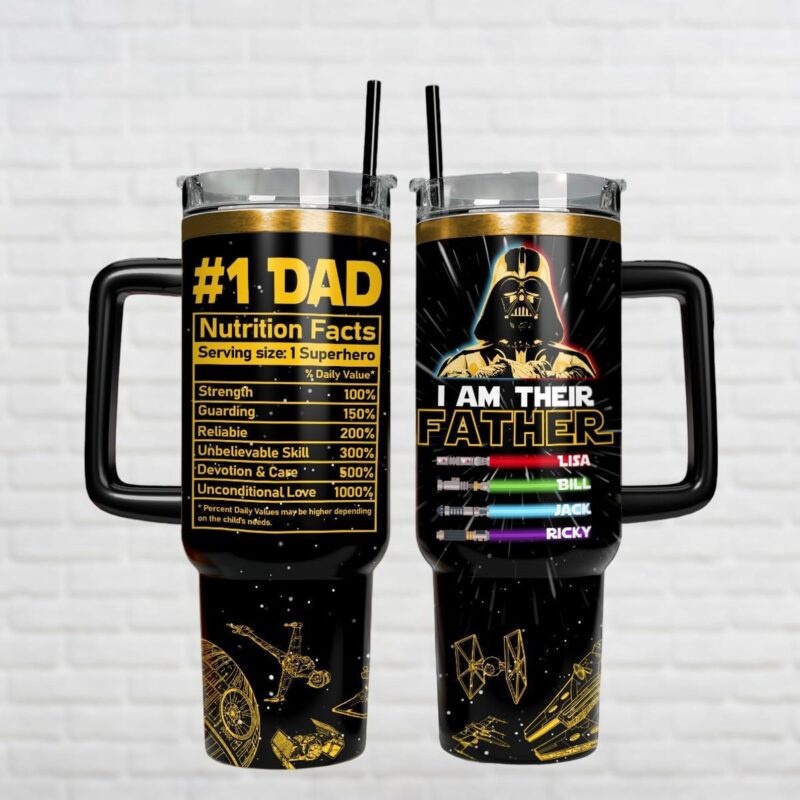Star Wars Lightsaber Darth Vader Dad 1 Nutrition Facts Tumbler 1.jpg