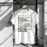 Star Wars Mandalorian Baby Yoda The Child Protect Attack Snack Comic Strip 6 T Shirt.jpg