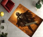 Star Wars Mandalorian Din Djarin Darksaber Rectangle Rug 1.jpg