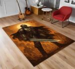 Star Wars Mandalorian Din Djarin Darksaber Rectangle Rug 3.jpg