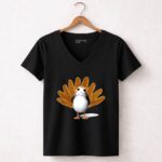 Star Wars Porg Thanksgiving Turkey 5 Womens V Neck.jpg