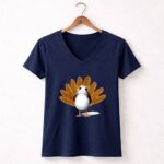 Star Wars Porg Thanksgiving Turkey 9 Womens V Neck.jpg