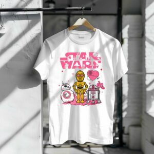 Star Wars R2 D2 & Bb 8 C 3 Pink Valentine Shirt