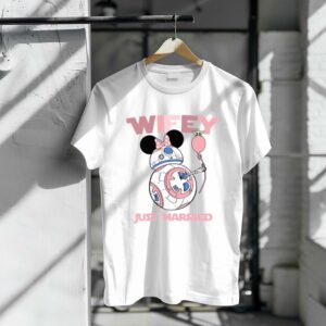 Star Wars R2D2 Mickey Wifey Just Married Valentines Shirt