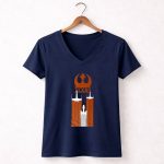 Star Wars Rebel Alliance Ship Texas Longhorns 9 Womens V Neck 1.jpg