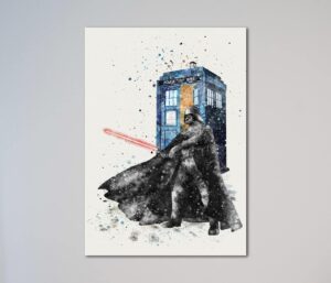 Star Wars Tardis Darth Vader Watercolor Poster or Canvas 1.jpg