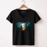 Star Wars The Mandalorian Ahsoka Grogu Jedi Ways Mysterious Forest Panel 7 Womens V Neck.jpg