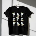 Star Wars The Mandalorian Baby Yoda Expressions Multiple Poses with Helmeted Hero 1 T Shirt.jpg