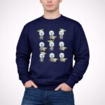 Star Wars The Mandalorian Baby Yoda Expressions Multiple Poses with Helmeted Hero 3 Sweatshirt.jpg