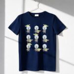Star Wars The Mandalorian Baby Yoda Expressions Multiple Poses with Helmeted Hero 6 T Shirt.jpg