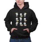 Star Wars The Mandalorian Baby Yoda Expressions Multiple Poses with Helmeted Hero 7 Hoodie.jpg