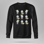 Star Wars The Mandalorian Baby Yoda Expressions Multiple Poses with Helmeted Hero 8 Sweatshirt.jpg