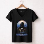Star Wars The Mandalorian Mando And Grogu Signature Sky 7 Womens V Neck.jpg