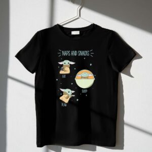Star Wars The Mandalorian Naps And Snacks Eat Sleep Play The Child Doodles 1 T Shirt.jpg