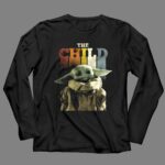 Star Wars The Mandalorian The Child Colorful Letters Iconic Yoda Inspired Baby Grogu Image 4 Long Sleeves.jpg