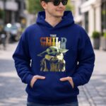 Star Wars The Mandalorian The Child Colorful Letters Iconic Yoda Inspired Baby Grogu Image 8 Hoodie.jpg