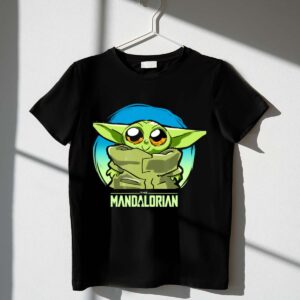 Star Wars The Mandalorian The Child Cute Blue Hue Baby Yoda Grogu 1 T Shirt.jpg