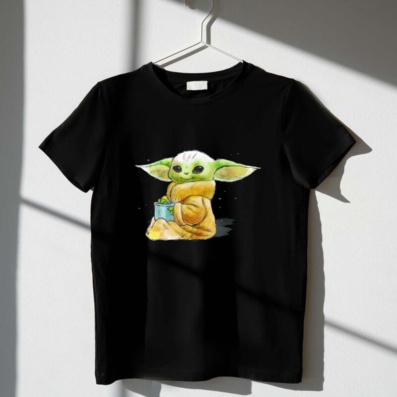 Star Wars The Mandalorian The Child Grogu Drinking Soup 1 T Shirt.jpg