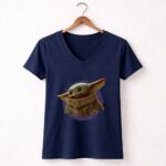Star Wars The Mandalorian The Child Grogu Purple Smoke Circle 5 Womens V Neck.jpg