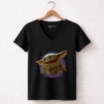 Star Wars The Mandalorian The Child Grogu Purple Smoke Circle 7 Womens V Neck.jpg
