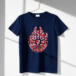 Star Wars Valentine's Day Millennium Falcon Love Hearts Shirt