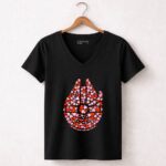 Star-Wars-Valentines-Day-Millennium-Falcon-Love-Hearts-5-Womens-V-Neck