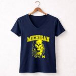 Star Wars Vintage Chewbacca University of Michigan Wolverines 9 Womens V Neck 2.jpg