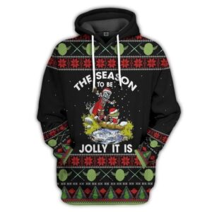 Star Wars Yoda And Mandalorian The Season To Be Jolly It Is Hoodie.jpg