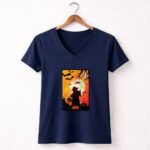 Star Wars Yoda Silhouette Halloween 9 Womens V Neck 1.jpg