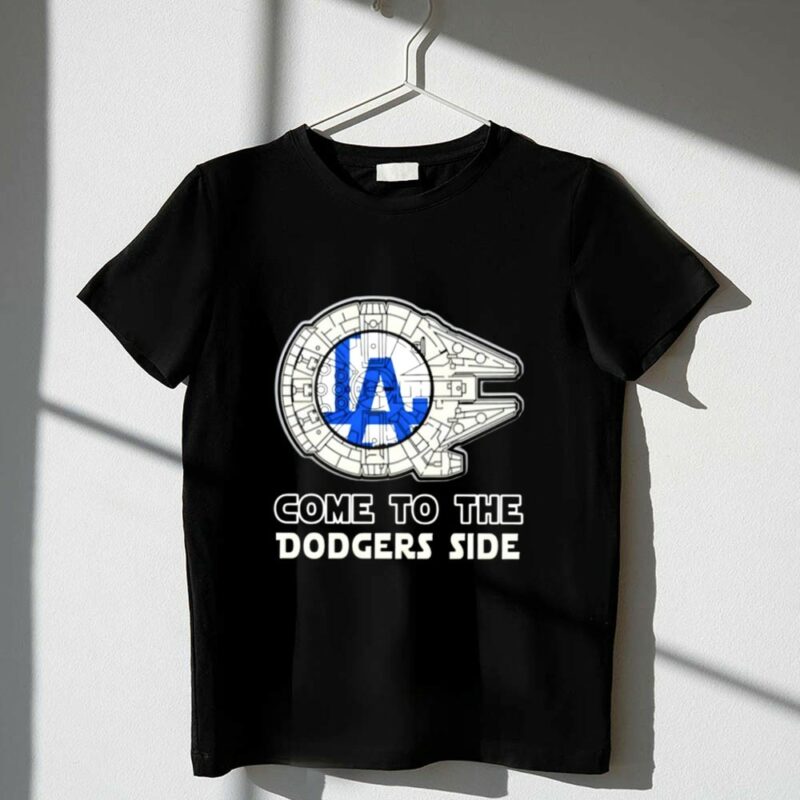 Star Wars come to the Los Angeles Dodgers side 1 T Shirt.jpg