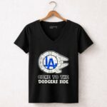 Star Wars come to the Los Angeles Dodgers side 5 Womens V Neck.jpg