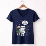 Star20Wars20Boba20Its20Cold20Outside20Winter20Snow20Darth20Vader20Stormtrooper20Santa20Hat 9 Womens V Neck.jpg