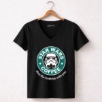 Star20Wars20Coffee20May20the20Froth20Be20With20You20Stormtrooper 5 Womens V Neck.jpg