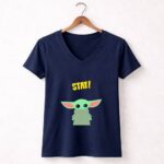 Stay Baby Yoda Mandalorian Grogu 5 Womens V Neck.jpg
