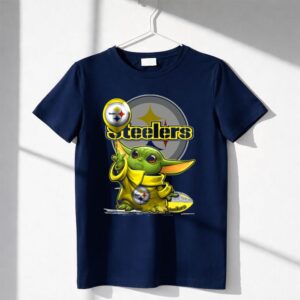 Steelers Baby Yoda Balancing Pittsburgh Football Sphere Shirt