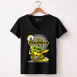 Steelers-Baby-Yoda-Balancing-Pittsburgh-Football-Sphere-5-Womens-V-Neck
