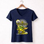 Steelers-Baby-Yoda-Balancing-Pittsburgh-Football-Sphere-9-Womens-V-Neck
