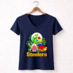 Steelers-Football-Baby-Yoda-Vs-Gnome-Happy-Easters-And-St-Patricks-Day-9-Womens-V-Neck