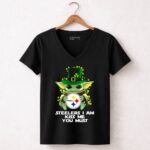 Steelers-I-Am-Kiss-Me-You-Must-Baby-Yoda-St-Patricks-Day-5-Womens-V-Neck