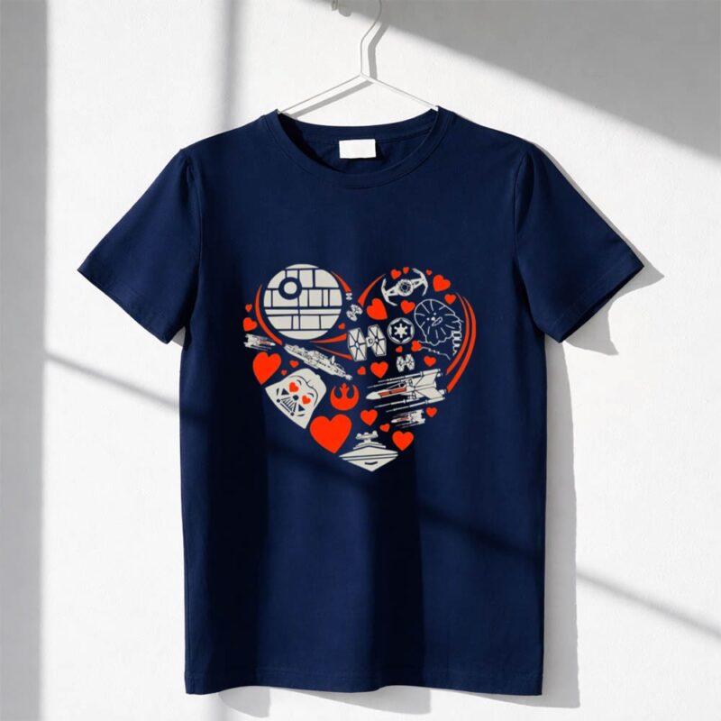 Stormtrooper Darth Vader Star Wars Heart Valentine 1 T Shirt