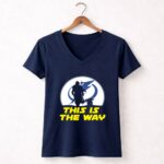 Tampa Bay Lightning Ice Hockey Star Wars Yoda And Mandalorian This Is The Way 9 Womens V Neck.jpg
