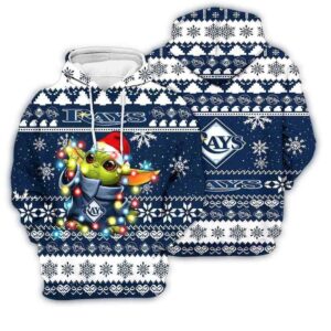 Tampa Bay Rays Baby Yoda Star Wars Ugly Christmas 3D Hoodie 1.jpg