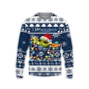 Tampa Bay Rays Baby Yoda Star Wars Ugly Christmas Sweater 1.jpg