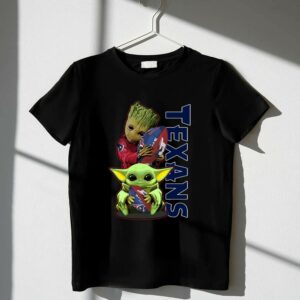 Texans Groot Baby Yoda Holding Houston Football Shirt