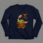 Texas Longhorns Baby Yoda Football Galaxy 9 Long Sleeves 1.jpg
