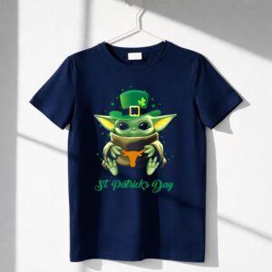 Texas Longhorns Baby Yoda St Patrick's Day Shirt