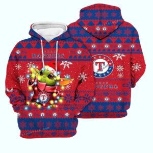 Texas Rangers Baby Yoda Star Wars Ugly Christmas 3D Hoodie 1.jpg