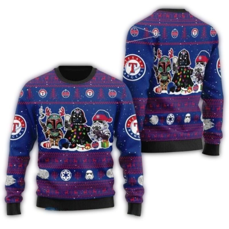 Texas Rangers Star Wars Characters Ugly Christmas Sweater 1.jpg