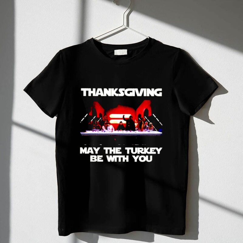 Thanksgiving May The Turkey Be With You Party Character 1 T Shirt.jpg