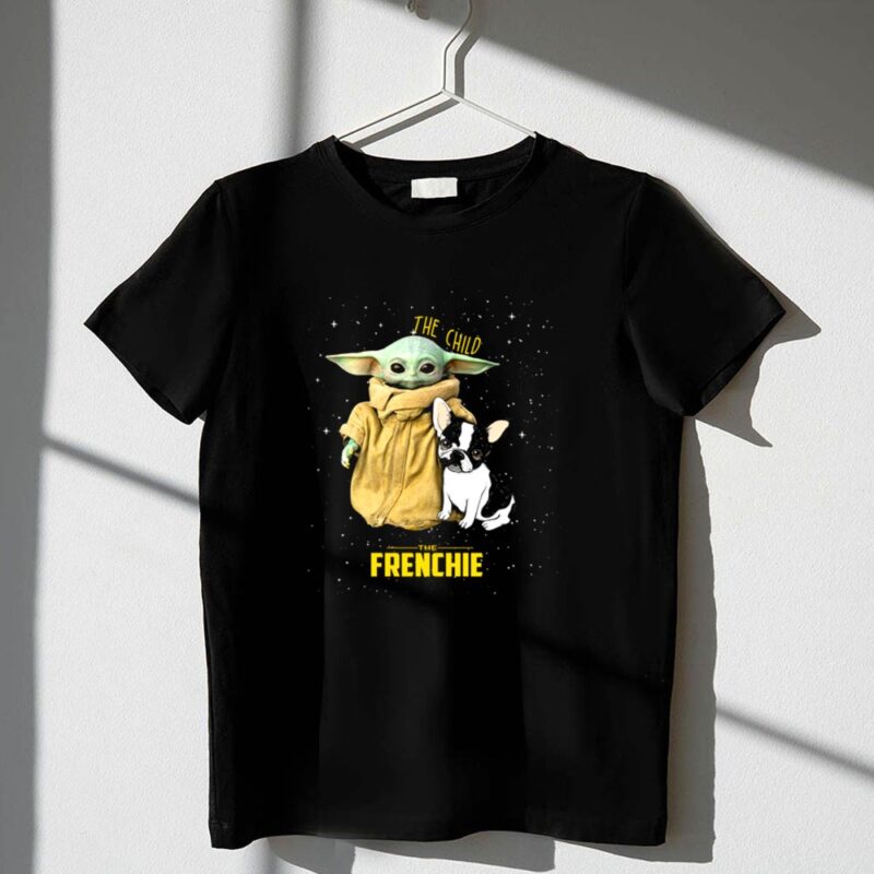 The Child Baby Yoda and Frenchie Star Wars 1 T Shirt.jpg